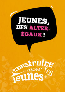 affiche "jeunes, des alter-égaux !" rencontre inter-départementale des centres sociaux du Périgord en mars 2023